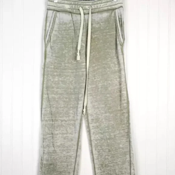 Anthropologie Saturday Sound Lose Lounge Sweatpants Sage Green Drawstring - Picture 2 of 9